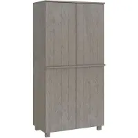 Syfax Kledingkast HAMAR 89x50x180 cm massief grenenhout lichtgrijs