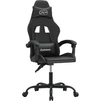 Syfax Gamestoel kunstleer zwart