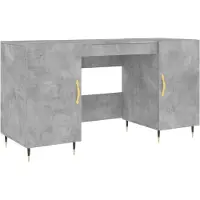 Syfax Bureau 140x50x75 cm bewerkt hout betongrijs