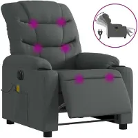 Sonstiges Massagestoel elektrisch verstelbaar stof donkergrijs
