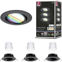 Paulmann 92468 LED-inbouwlamp Set van 3 stuks LED 14.7 W Zwart (mat)