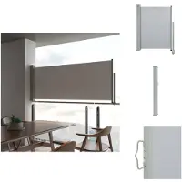 vidaXL Windscherm - Windschermen - Zijscherm - Zijschermen - Tuinscherm uittrekbaar 100x300 cm grijs