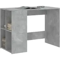 vidaXL Bureau, betonkleur, 102x50x75 cm, houtvezel