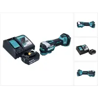 Makita Multifunctioneel elektrisch gereedschap, DTM 52 RG1 Accu multifunctioneel gereedschap 18 V Starlock Max Brushless + 1x accu 6.0 Ah + lader