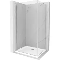 Mexen Pretoria draaideur douchecabine 90 x 70 , transparant, chroom + Flat douchebak - 852-090-070-01-00-4010