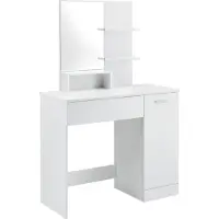 En.casa Kaptafel Krugersdorp met spiegel 137,5x90x38 cm wit