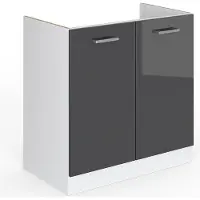 Vicco R-Line Wastafelkast – 80 cm zonder werkblad Antraciet Hoogglans