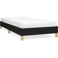 vidaXL Bedframe zonder matras 100x200 cm stof zwart