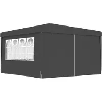 Syfax Partytent met zijwanden professioneel 90 g/m² 4x4 m antraciet