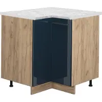 Vicco Fame-Line Keukenkasten – 80.5 cm, WB Marmer Donkerblauw hoogglans