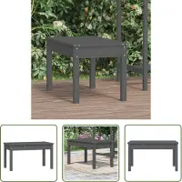 The Living Store Grenenhout - Tuinbank - Tuinbank 80x44x45 cm massief grenenhout grijs - Buitendecoratie - Lounge Set - Terrasstoel