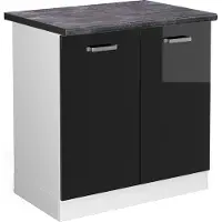 Vicco R-Line Wastafelkast – 80 cm, WB Antraciet Zwart hoogglans