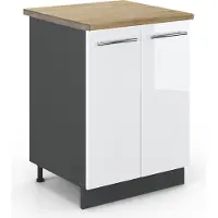 Vicco Fame-Line Keukenonderkast – 60 cm, WB Eik Wit Hoogglans
