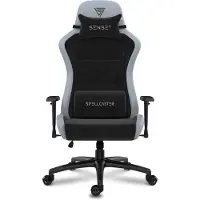 Sense7 Spellcaster FUKU XL PU - Gamingstoel - Belastbaar tot 160 kg - Stof & Eco-leer - Bureaustoel - Ergonomische Stoel - Max. 190 cm - Zwart en grijs