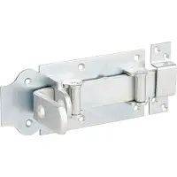 Alberts 118563 rol-sluitgrendel | recht, met platte greep en bevestigde lus | galvanisch verzinkt, gechromateerd | plaat 180 x 80 mm