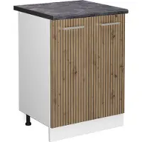 Vicco R-Line Keukenonderkast – 60 cm, WB Antraciet Artisanaal eiken