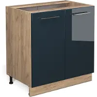 Vicco Fame-Line Keukenonderkast – 80 cm met legplank, zonder werkblad Donkerblauw hoogglans