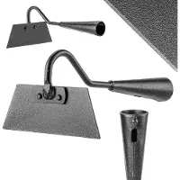 Kadax Tuinhak zonder steel, hak in trapeziumvorm, onkruidhak van staal, plantenhak voor het wieden en hakken van onkruid, strijktouwhaak, perkhak, zwart, 14 cm