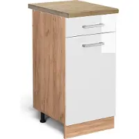 Vicco R-Line Keukenonderkast – 40 cm, WB Eik Wit Hoogglans