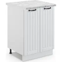 Vicco Keukenonderkast Fame-Line Wit Landhuis 60 cm , WB Marmer, Model 46552