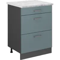 Vicco R-Line Keukenonderkast – 60 cm WB Marmer Blauw-grijs