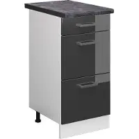 Vicco R-Line Keukenonderkast – 40 cm met laden, WB Antraciet Antraciet Hoogglans