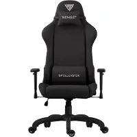 Sense7 Spellcaster FUKU PU - Gamingstoel - Belastbaar tot 150 kg - Eco-leer & Alcantara - Bureaustoel - Ergonomische Stoel - Max. 185 cm - Zwart