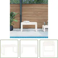 The Living Store De Living Store tuinbank, wit, 80x38x45 cm, massief grenenhout