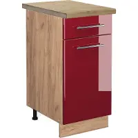 Vicco Fame-Line Keukenonderkast – 40 cm, WB Eik Bordeauxrode hoogglans