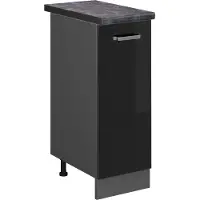 Vicco R-Line Apotheekkast – 30 cm, WB Antraciet Zwart hoogglans