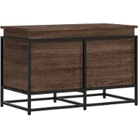 vidaXL Opbergbox met deksel 80x40x51,5 cm bewerkt hout bruin eiken