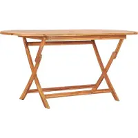 Syfax Tuintafel inklapbaar 160x80x75 cm massief teakhout