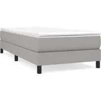Syfax Boxspring met matras stof lichtgrijs 90x200 cm