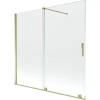 Mexen Velar badwand 2-delige schuifbaar 170 x 150 , transparant, goud - 896-170-000-01-50