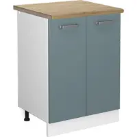 Vicco Keukenonderkast R-Line Blauw-grijs 60 cm , WB Eik, Model 45454