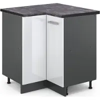 Vicco R-Line Hoekkast – 75.6 cm, WB Antraciet Wit Hoogglans