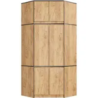 Akord Hoekkledingkast S100 met Opzetstuk / Furniture Factory / Craft Eik / 100 x 235 x 50 cm