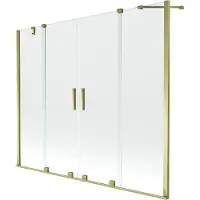 Mexen Velar Duo badwand 2-delige schuifwand 170 x 150 , transparant, goud - 896-170-000-02-50
