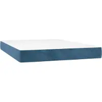 Syfax Pocketveringmatras medium 140x190x20 cm fluweel donkerblauw