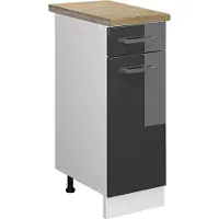 Vicco R-Line Keukenonderkast – 30 cm, WB Eik Antraciet Hoogglans