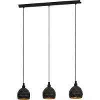 Eglo 97846 Roccaforte Hanglamp Staal Zwart/Goud - 3 x E27