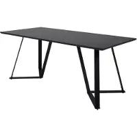 Venture Home Marina eetkamertafel 90x180cm zwart.