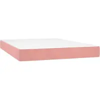 Syfax Pocketveringmatras medium 140x200x20 cm fluweel roze