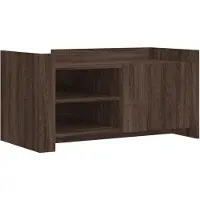 vidaXL Salontafel 100x50x50 cm bewerkt hout bruin eikenkleurig