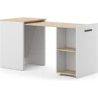 Vicco Eettafel Adam Grijs/Artisanaal eiken 50.4 x 60 cm Uitschuifbaar, Model 51785