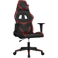 vidaXL Gamestoel kunstleer zwart en wijnrood