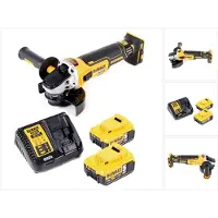 DeWalt DCG 405 P2 accu haakse slijper 18V 125mm borstelloos + 2x accu 5.0Ah + lader