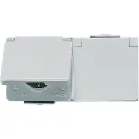 JUNG 622WW Wandcontactdoos Opbouwbehuizing 2-voudig Grijs 1 stuk(s)