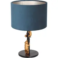Steinhauer Design schemerlamp Animaux met blauw velvet