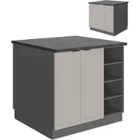 Vicco Fame-Line Keukeneiland – 90 cm zonder werkblad GrijsBeige
